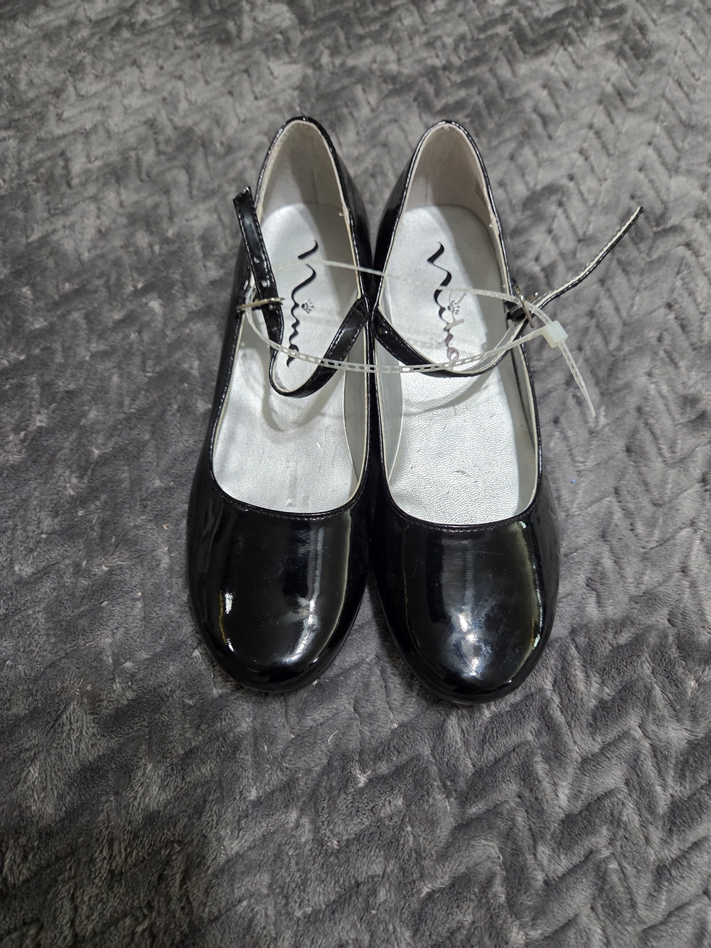 Nina Black Patent Kids Heels